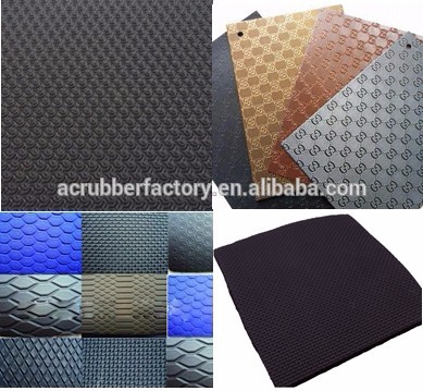 China Adhesive Thin Butyl Trade Assurance Embossed Rubber Sheet Vulcanized Neoprene  Rubber Sheet factory and manufacturers